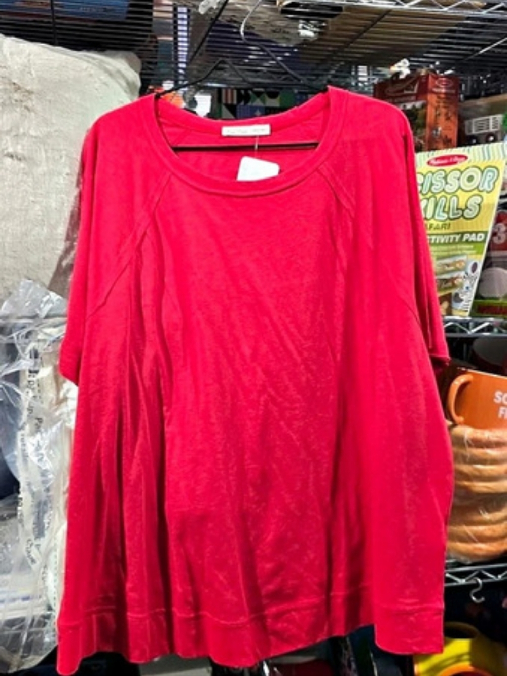New Rae Mode Short Sleeve Top in Red Size 1XL